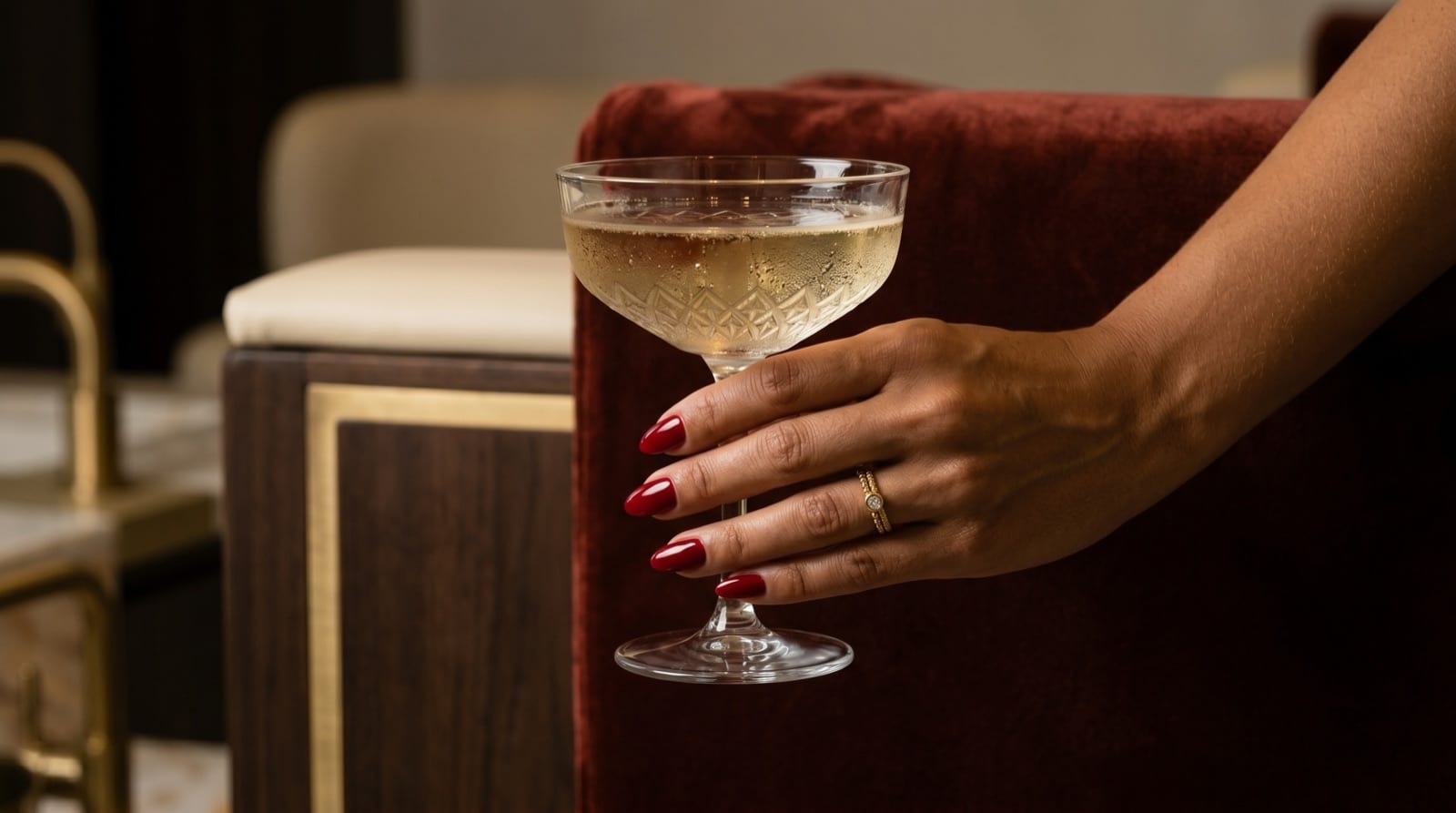 A chilled glass at the Rivea bar